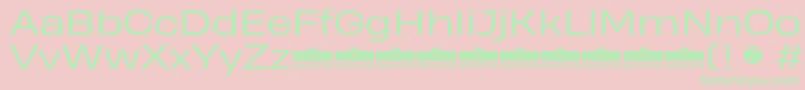 HeadingProWideBookTrial Font – Green Fonts on Pink Background