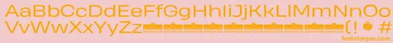 HeadingProWideBookTrial Font – Orange Fonts on Pink Background