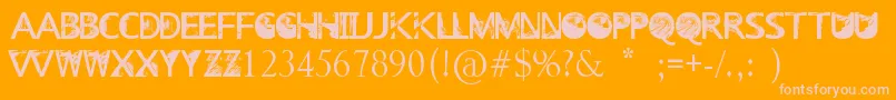 VenueOnTheBeach Font – Pink Fonts on Orange Background