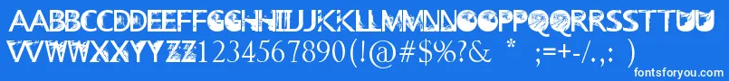 VenueOnTheBeach Font – White Fonts on Blue Background