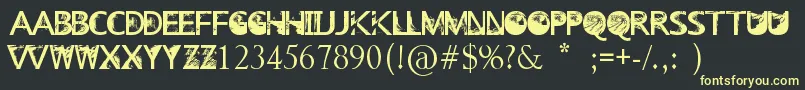 VenueOnTheBeach Font – Yellow Fonts on Black Background