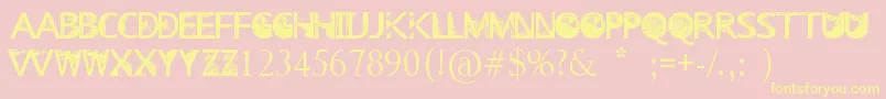 VenueOnTheBeach Font – Yellow Fonts on Pink Background