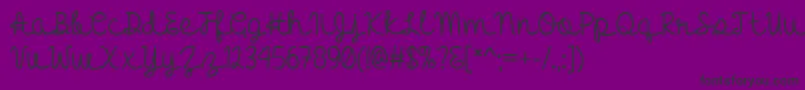 HelloHeartache Font – Black Fonts on Purple Background