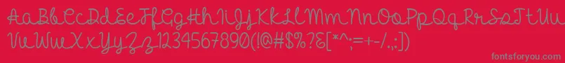 HelloHeartache Font – Gray Fonts on Red Background