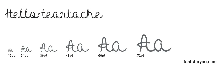 HelloHeartache Font Sizes