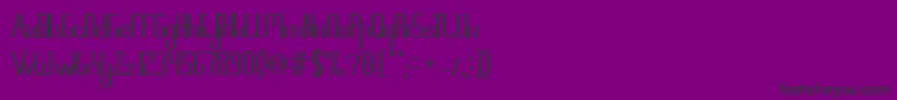 フォントThinkMoreForSolution – 紫の背景に黒い文字