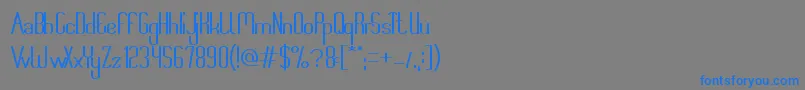 フォントThinkMoreForSolution – 灰色の背景に青い文字