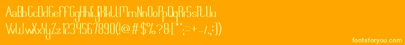 フォントThinkMoreForSolution – オレンジの背景に黄色の文字