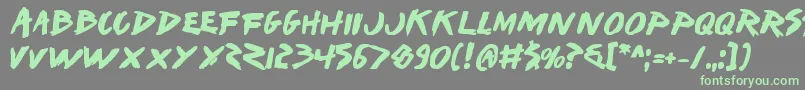 Iwantv2b Font – Green Fonts on Gray Background
