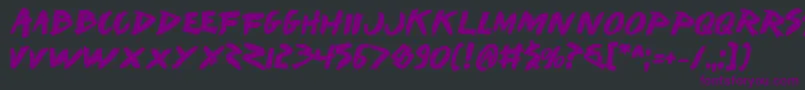 Iwantv2b Font – Purple Fonts on Black Background
