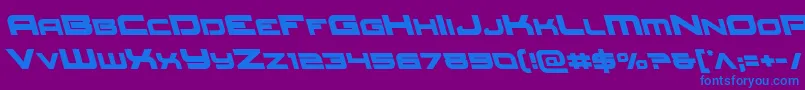 Redrocketleft Font – Blue Fonts on Purple Background