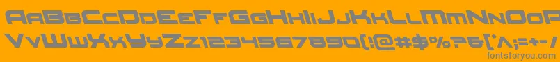 フォントRedrocketleft – オレンジの背景に灰色の文字