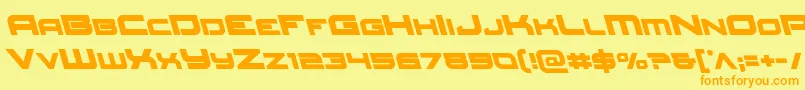 Redrocketleft Font – Orange Fonts on Yellow Background