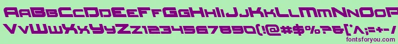 Redrocketleft-fontti – violetit fontit vihreällä taustalla