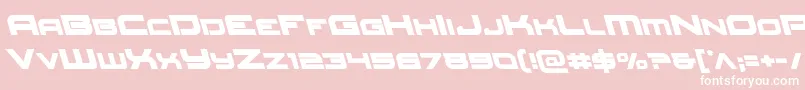 Redrocketleft-fontti – valkoiset fontit vaaleanpunaisella taustalla