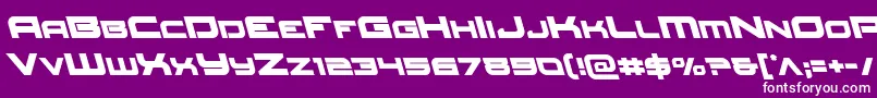 Redrocketleft Font – White Fonts on Purple Background