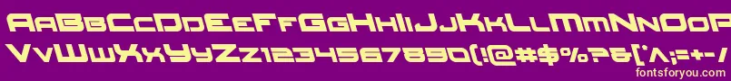 Redrocketleft Font – Yellow Fonts on Purple Background