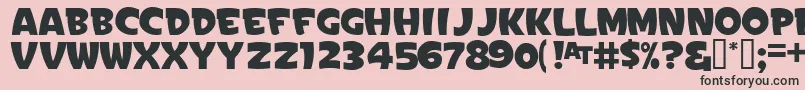 Signpaintersgothic Font – Black Fonts on Pink Background