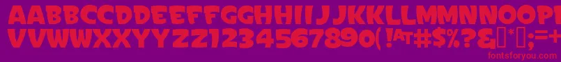 Signpaintersgothic Font – Red Fonts on Purple Background