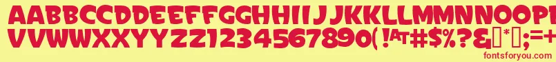 Signpaintersgothic Font – Red Fonts on Yellow Background