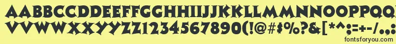 TristanRegular Font – Black Fonts on Yellow Background