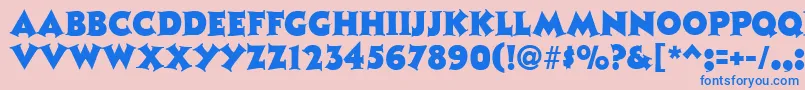 TristanRegular Font – Blue Fonts on Pink Background