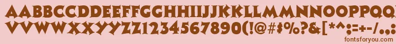 TristanRegular Font – Brown Fonts on Pink Background