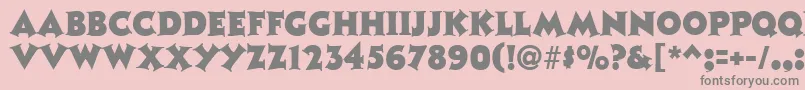 フォントTristanRegular – ピンクの背景に灰色の文字