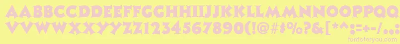 TristanRegular Font – Pink Fonts on Yellow Background