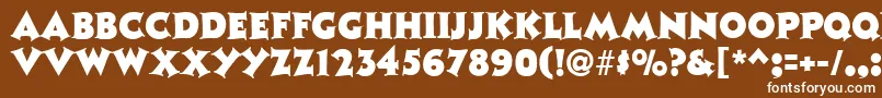 フォントTristanRegular – 茶色の背景に白い文字