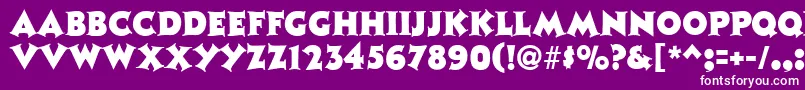 TristanRegular Font – White Fonts on Purple Background