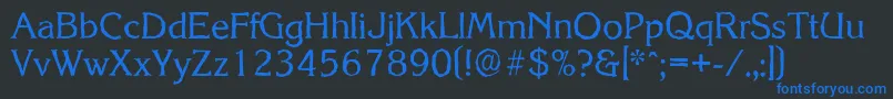 KorinthantiqueRegular Font – Blue Fonts on Black Background