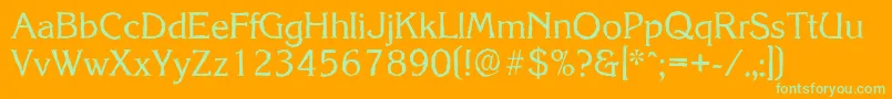 KorinthantiqueRegular Font – Green Fonts on Orange Background