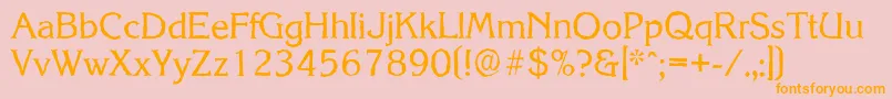 KorinthantiqueRegular Font – Orange Fonts on Pink Background