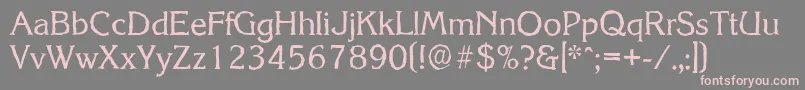 KorinthantiqueRegular Font – Pink Fonts on Gray Background