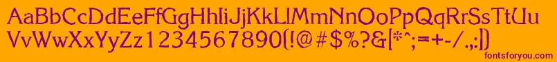 KorinthantiqueRegular Font – Purple Fonts on Orange Background