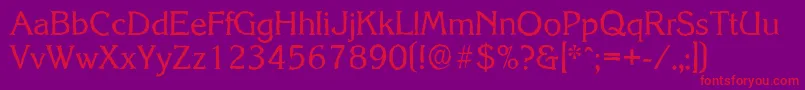 KorinthantiqueRegular Font – Red Fonts on Purple Background