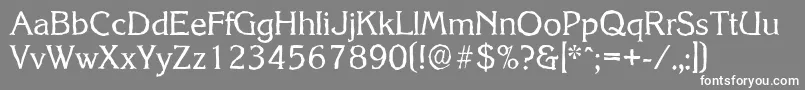 KorinthantiqueRegular Font – White Fonts on Gray Background