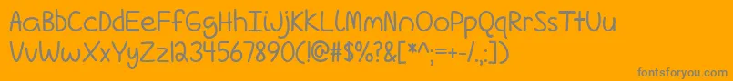 LoveIsComplicatedAgain-Schriftart – Graue Schriften auf orangefarbenem Hintergrund
