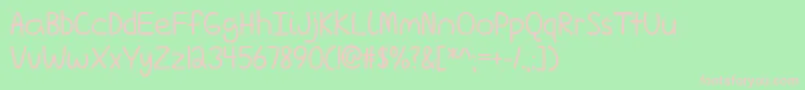 LoveIsComplicatedAgain Font – Pink Fonts on Green Background