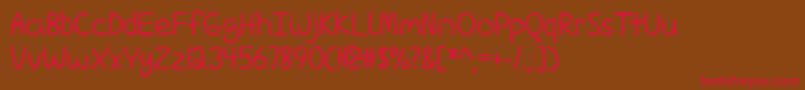 More about LoveIsComplicatedAgain Font LoveIsComplicatedAgain Font – Red Fonts on Brown Background