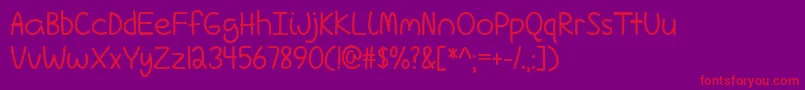 LoveIsComplicatedAgain Font – Red Fonts on Purple Background