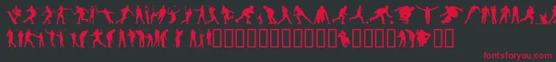 4yeosp Font – Red Fonts on Black Background
