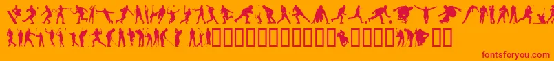 4yeosp Font – Red Fonts on Orange Background