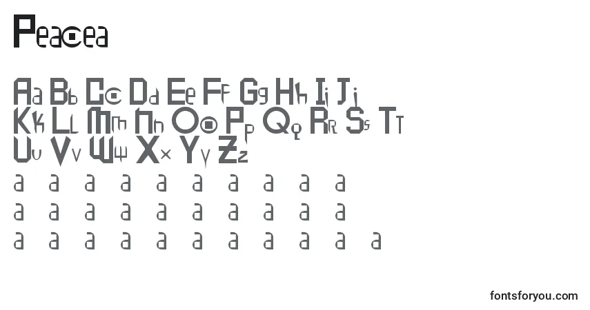 Peace1フォント–アルファベット、数字、特殊文字