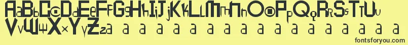 Peace1 Font – Black Fonts on Yellow Background