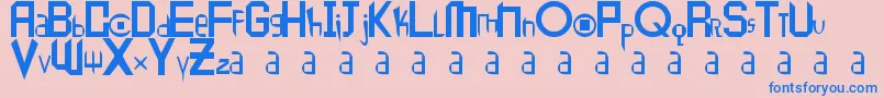 Peace1 Font – Blue Fonts on Pink Background