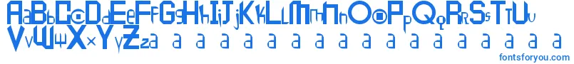Peace1 Font – Blue Fonts on White Background