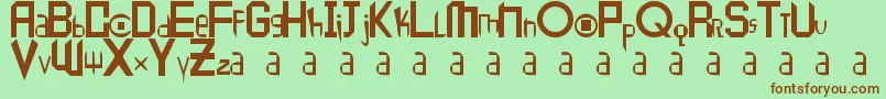 Peace1 Font – Brown Fonts on Green Background