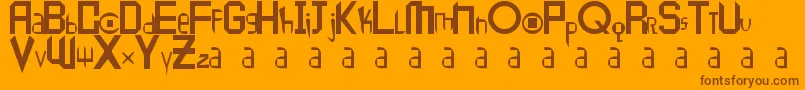 Peace1 Font – Brown Fonts on Orange Background
